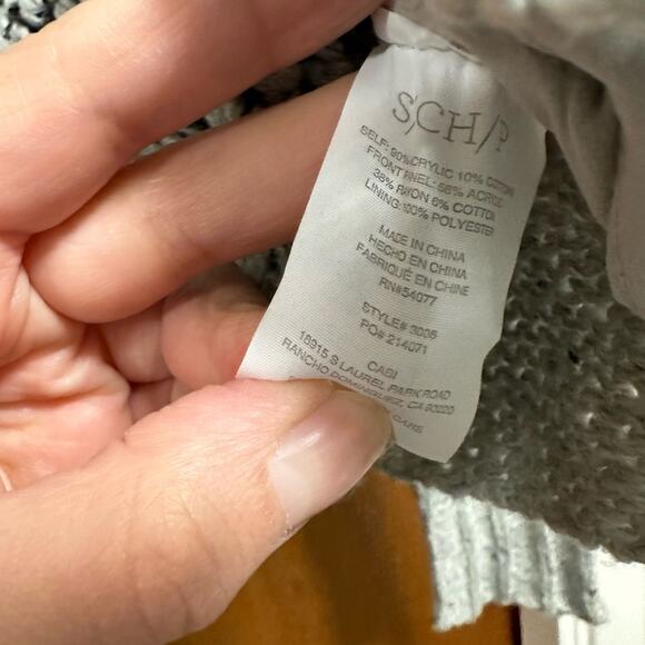 CAbi Square Stitch Snap Button Cardigan Sweater Size Small - Picture 4 of 5